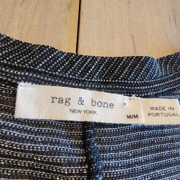 Rag & Bone Women's Metallic Short Sleeve Top Size M Lightweight Layer - Picture 2 of 9